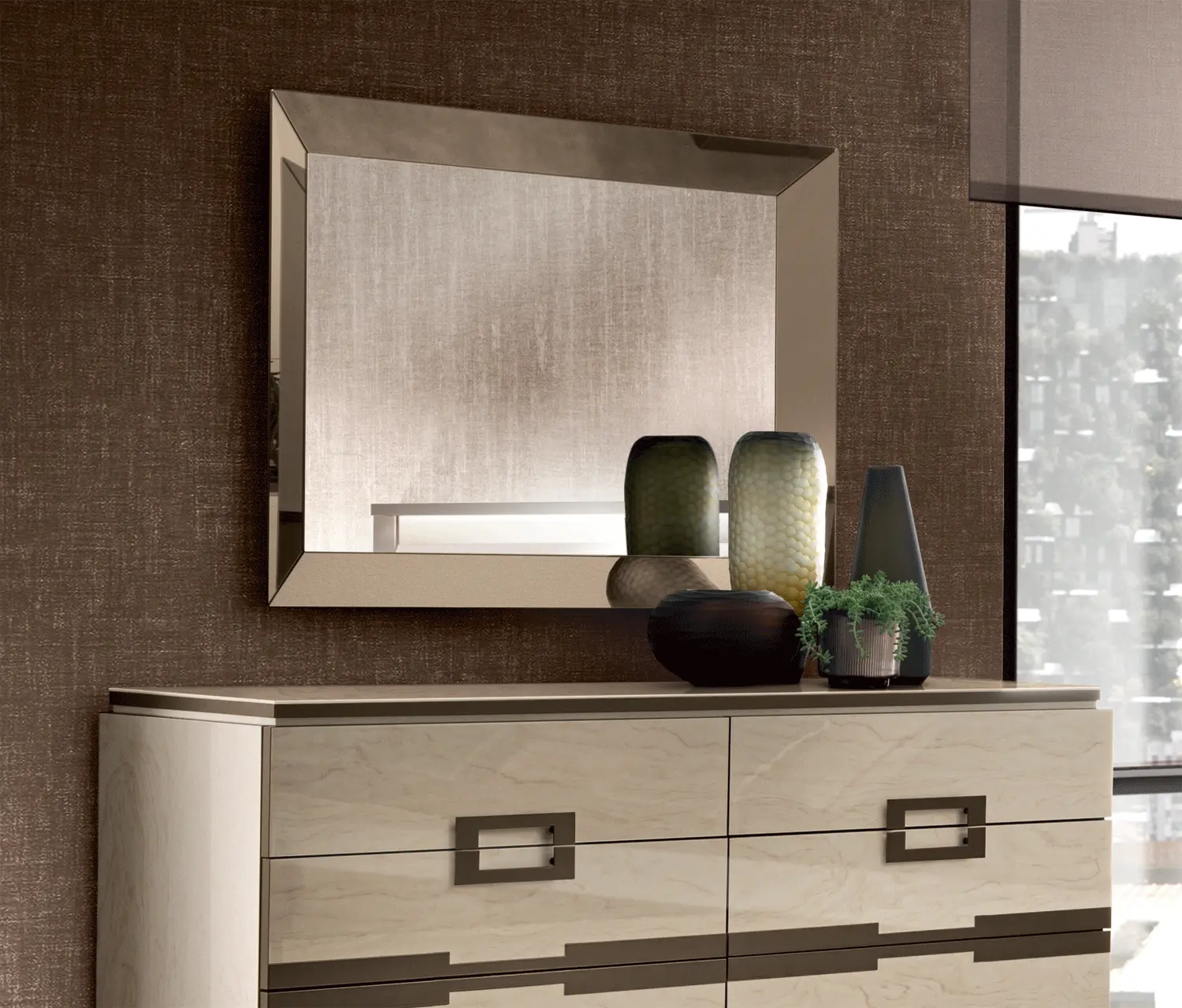 bedroom dresser with mirror